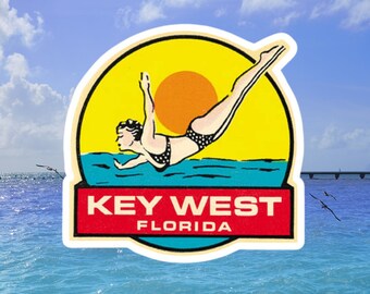 Vintage Key West 1950's Reproduction Sticker