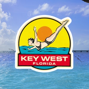 Vintage Key West 1950&#39;s Reproduction Sticker