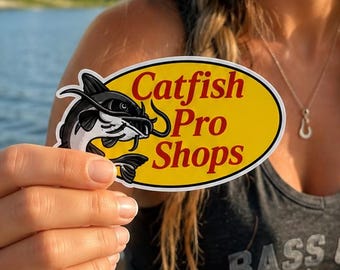 Catfish Pro Shops Sticker! 4"x2.35" Waterproof! Made in the USA!