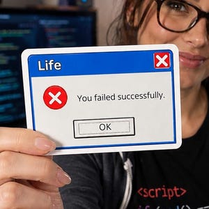 Funny Computer Error Sticker! 3"x2.1" Waterproof. Made in the USA!