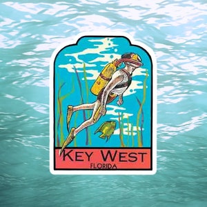 Vintage Key West 1950&#39;s Diving Reproduction Decal
