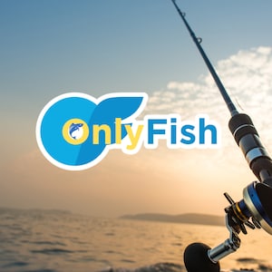 Only Fish Decal! waterproof! 5&quot;x2&quot;. Made in the USA!