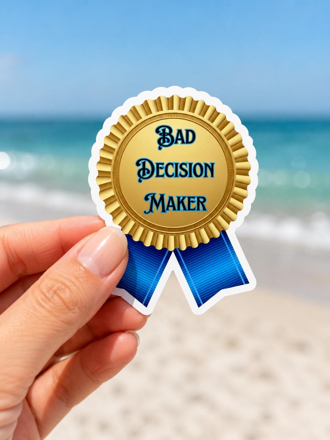 Bad Decision Maker Ribbon Decal/sticker! 3