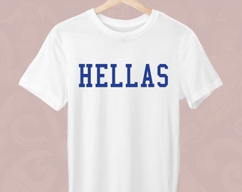 Hellas, Greece Unisex T-Shirt, Greek T-Shirt, Greek Lover, Gift for a Greek, Trendy Greek, Stylish Greek