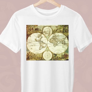 Nova Orbis Tabula, Lucem Edita, Frederik de Wit, Unisex T-Shirt, Griechisch T-Shirt, Geschenk für einen Griechen, Karte T-Shirt, Trendy Grieche, Stilvoller Grieche