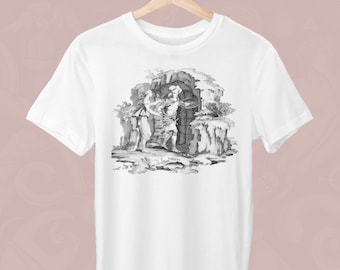 A Greek or Trojan Soldier, Unisex T-Shirt, Greek T-Shirt, Gravelot, Taythi, Life and Writings of Homer, Gift for a Greek, Stylish Greek