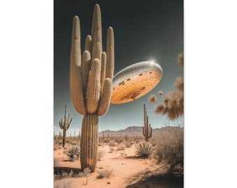 UFO in the desert, Canvas Gallery Wraps