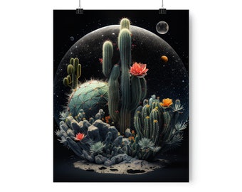 Framed succulents, Premium Matte Vertical Posters