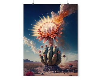 Meteorite flower, Premium Matte Vertical Posters