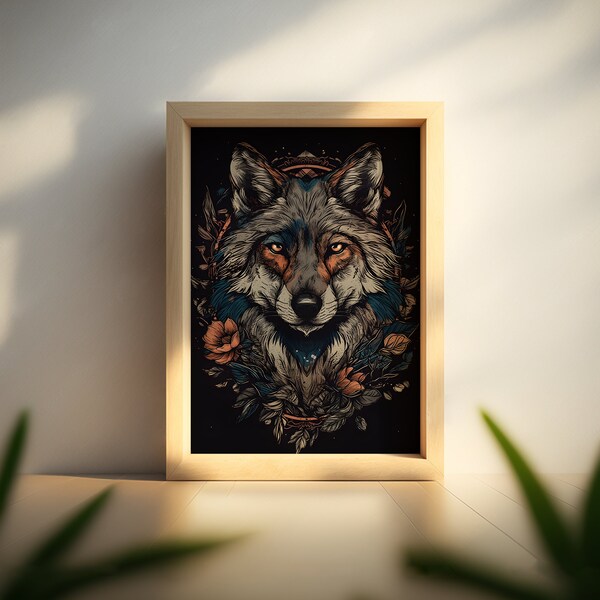 Surreal Wolf Art Etsy
