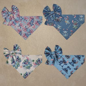 Lilo and Stitch Dog Bandana | Sailor Bow | Bowtie | Dog Accessories