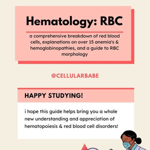 Hematology: Rbc Study Guide - Cheat Sheet - Heme - mlt/mls/mt/rn - nclex study - Laboratory ascp study