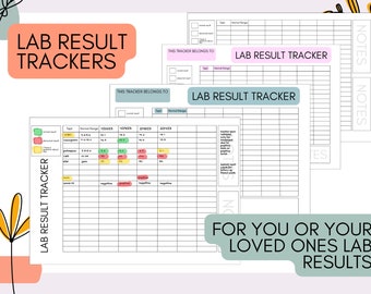 Blood Test Results Tracker Spreadsheet Starter - Etsy