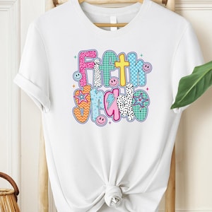 Fifth Grade Shirt for Girls, Trendy Back to School Outfit, Cute 5th Grade Apparel, Student Gift Wear, Colorful Grade Tee, Cozy Classroom Tee
