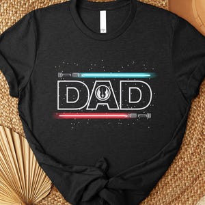 Space Warrior Dad Tee, Sci-Fi Theme Father Shirt, Gift for Nerdy Dads, Father's Day Space Tee for Sci-Fi Lovers, Outer Space Inspired Shirt