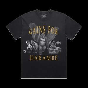 Gains for Harambe T-Shirt | Monkey Meme shirt, Zoo, Zoo Gifts, Safari Shirt, Monkey Lover Shirt, Safari Gift, Funny shirt, tiktok