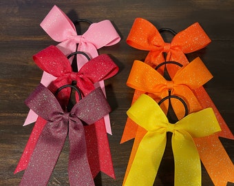 Glitter college style hair bow