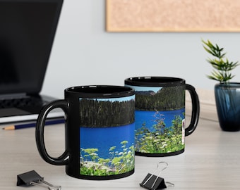 11oz "Lakeside" Black mug