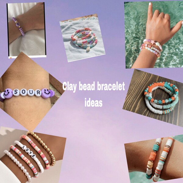 Clay Bead Bracelet Etsy