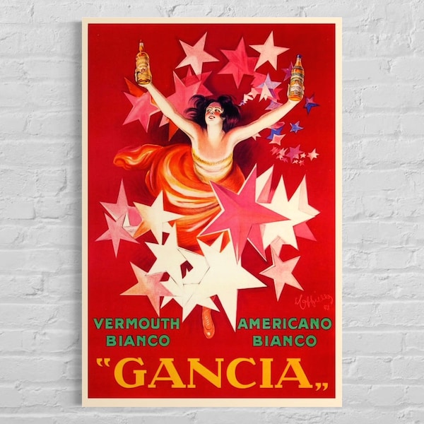 Kitchen Art, "Gancia Poster, Vintage French Liquor, Food and drink Poster