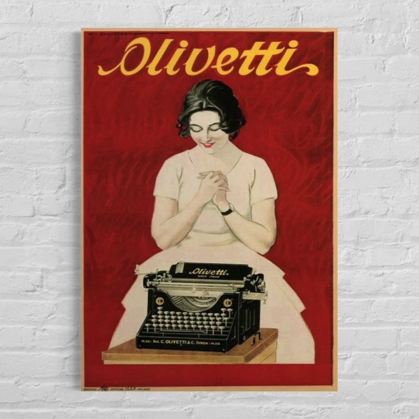 Olivetti Typewriters, Advertisement Décor, Poster Wall Art, Leonatto Cappellio Poster