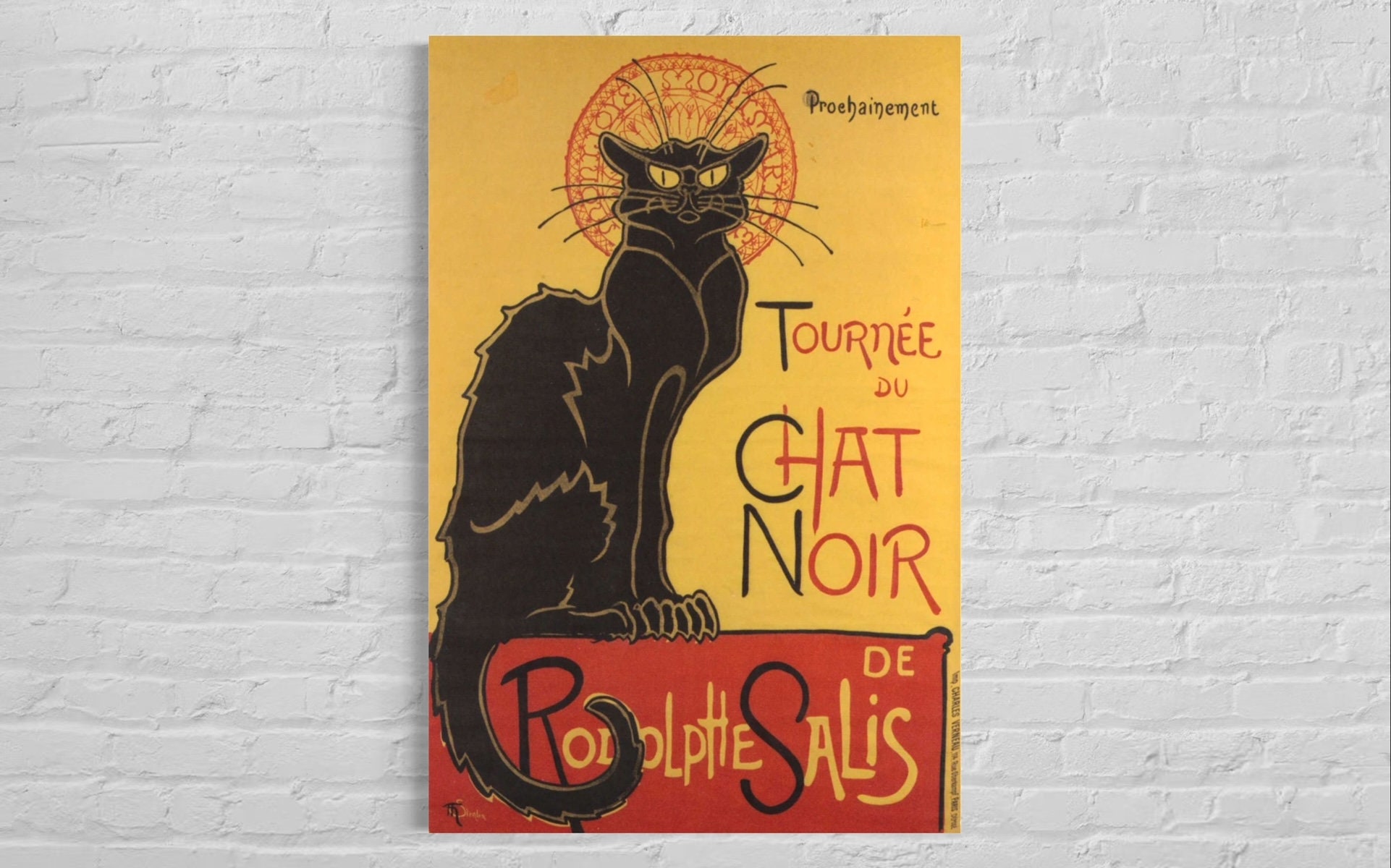Tournée du Chat Noir 1896 by Théophile Steinlen (Borderless) Painting