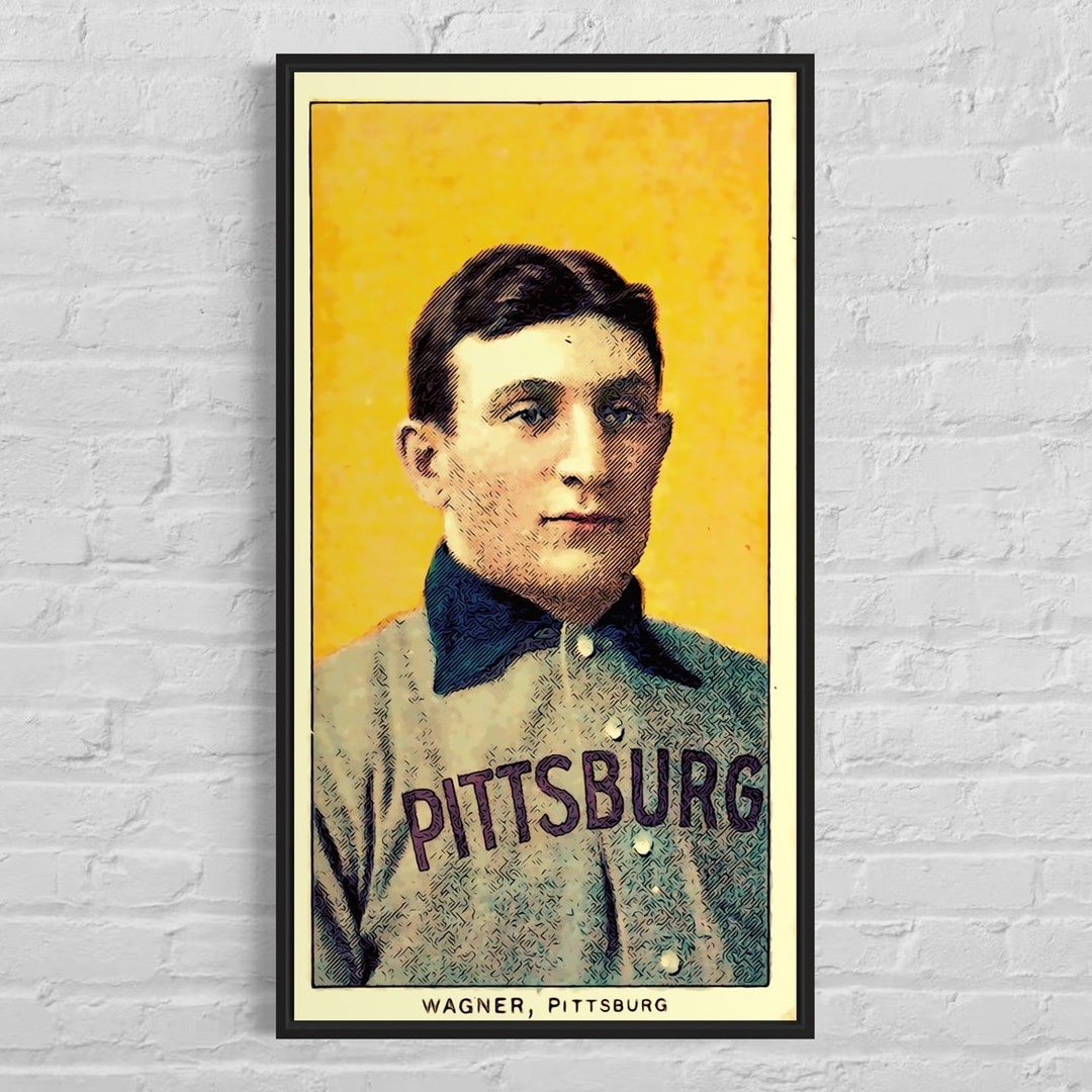 Honus Wagner T206 Baseball Card Reproduction. Sport Art, Wall Art, Wall Art Etsy
