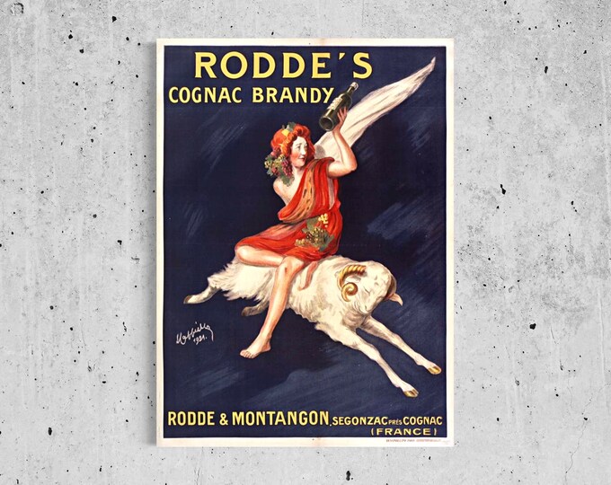 Brandy Riddle Riddles Cognac Brandy Poster Reproduction Designed by Leonatto ...