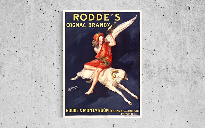 Riddles Cognac Brandy Poster Reproduction Designed by Leonatto ...