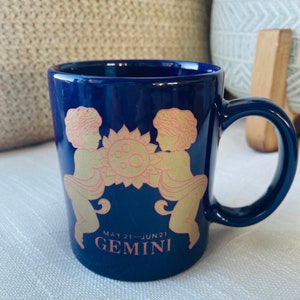 Vintage Retro Gemini Mug Astrology