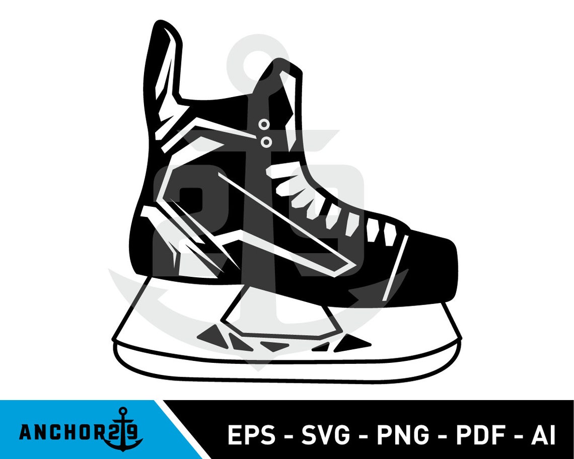 Hockey Skate Clipart Vector / Eps / Svg / Png / Pdf / Ai Etsy
