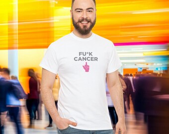 Heavy Cotton Tee for Cancer Fight Supporters