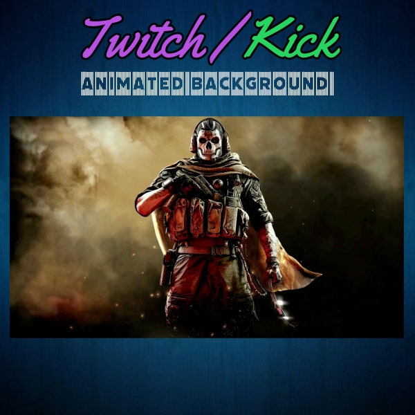 Call of Duty Twitch / Kick Animated Background Streaming Screens