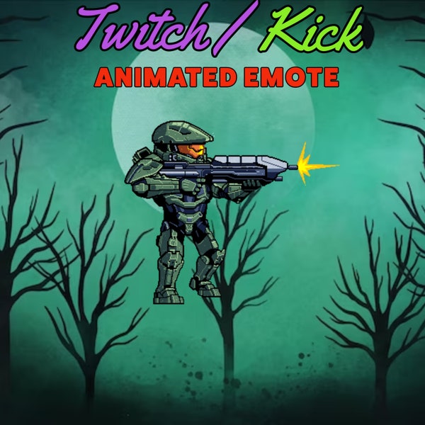 Master Chief Twitch, Discord Emote ,Kick, Streamer, Streaming Emotes, imessage, Animated