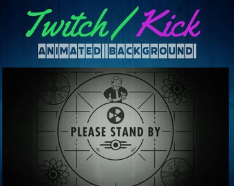 Fallout Twitch / Kick Animated Background Streaming Screens