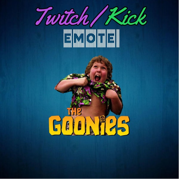 Chunk Goonies Twitch,  Discord Emote , Kick,  Overlay, Streaming, Emote, Streaming Emote