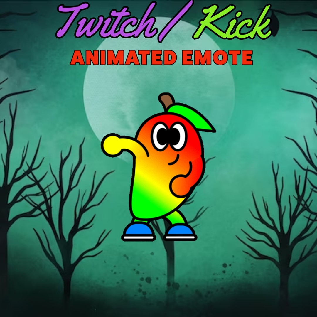 Dancing Fruit Twitch Discord Emote kick Streamer Streaming Etsy