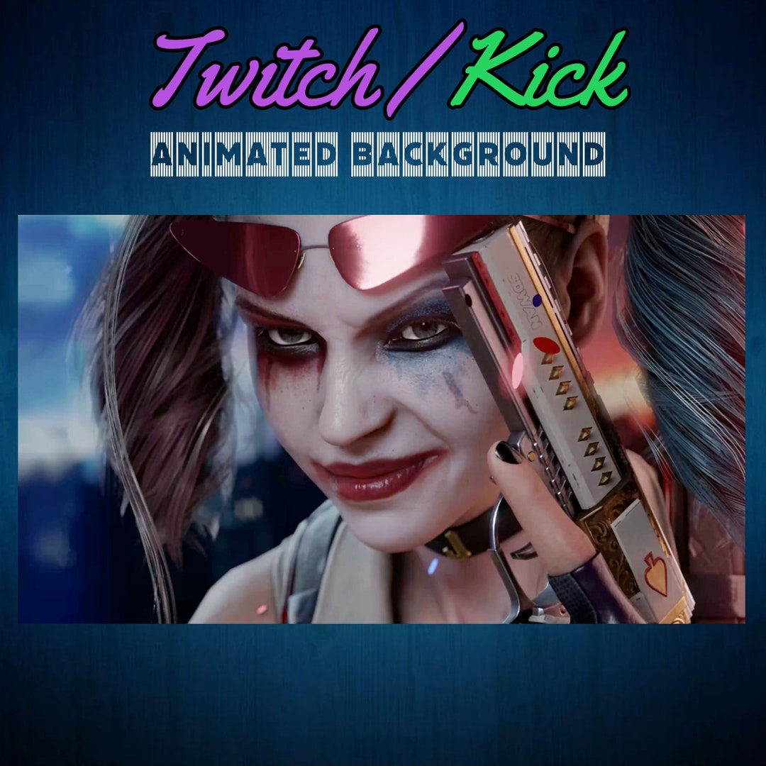 Miss Quinn Twitch / Kick Animated Background Streaming Screens Etsy