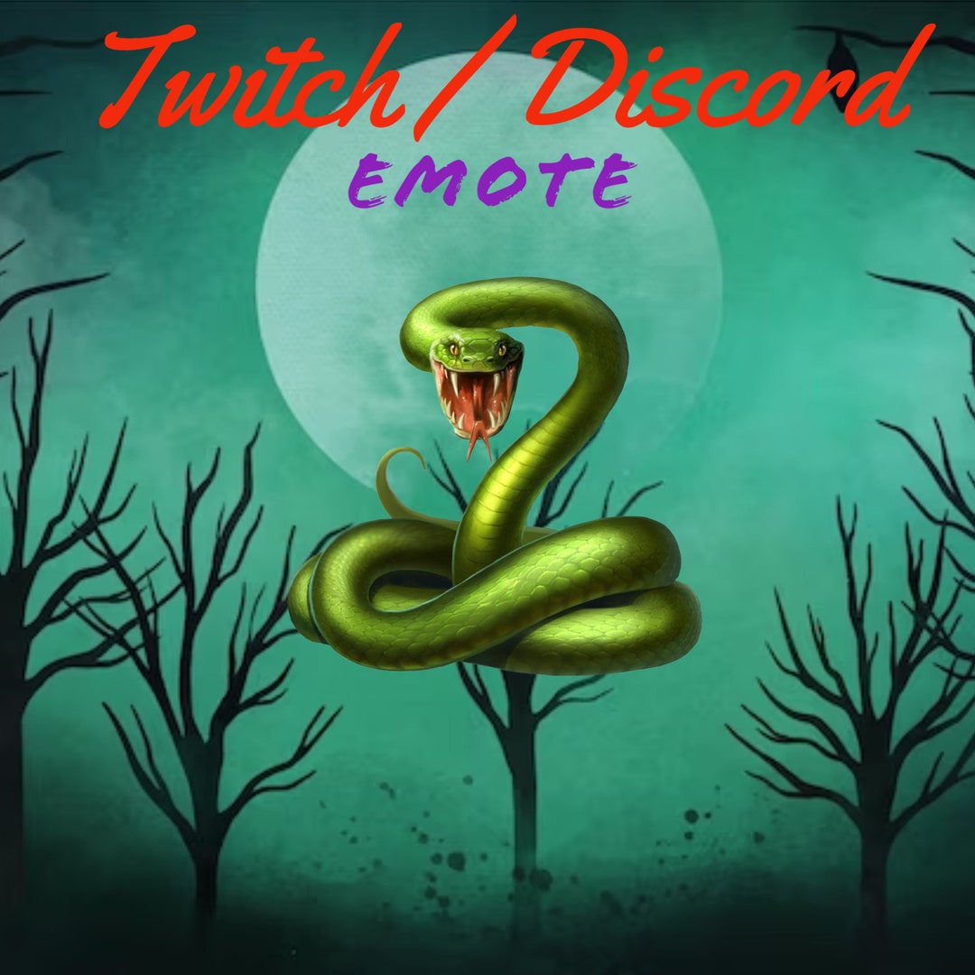 Snake Twitch Discord Emote Scary Reptile Snake Etsy