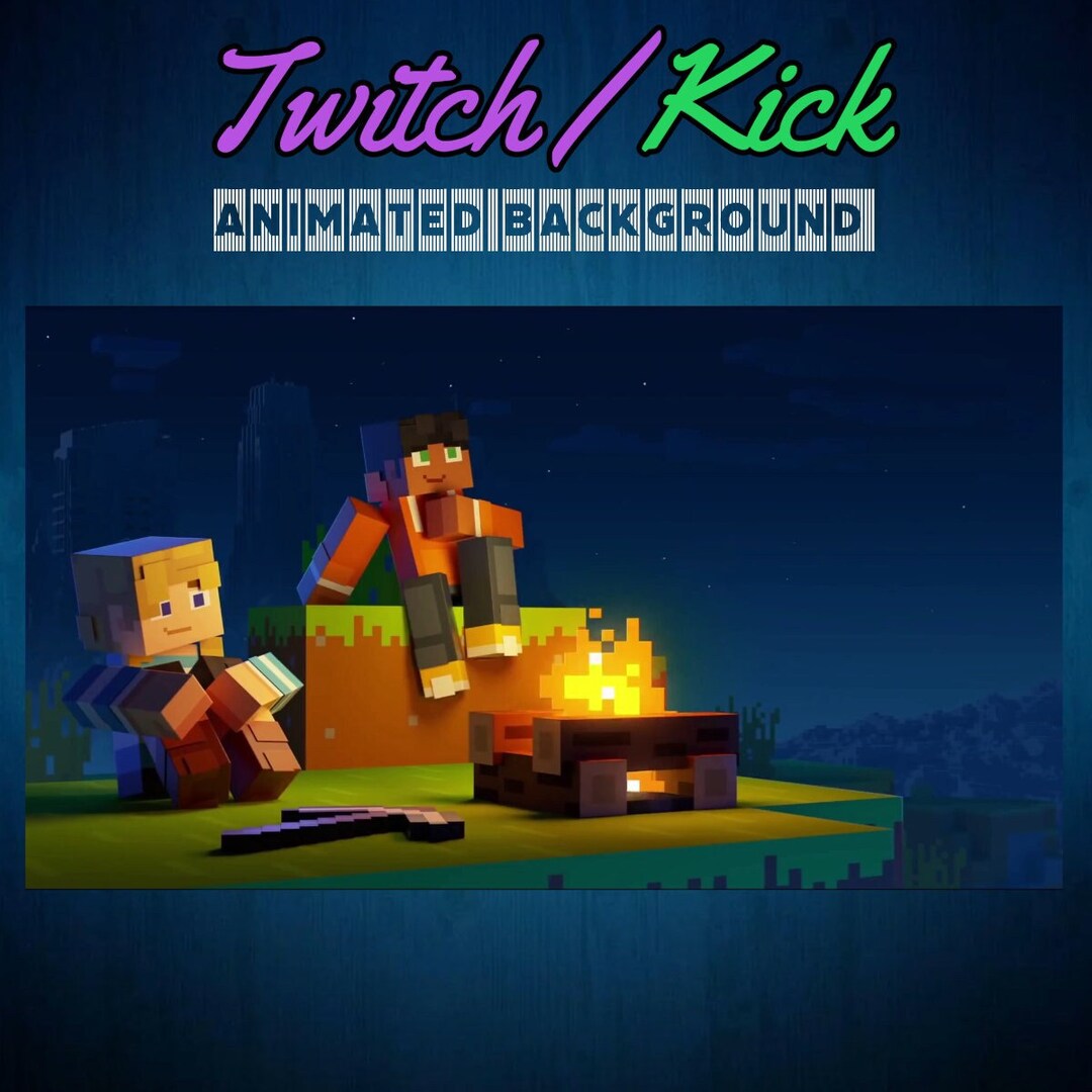 Minecraft Twitch / Kick Animated Background Streaming Screens - Etsy