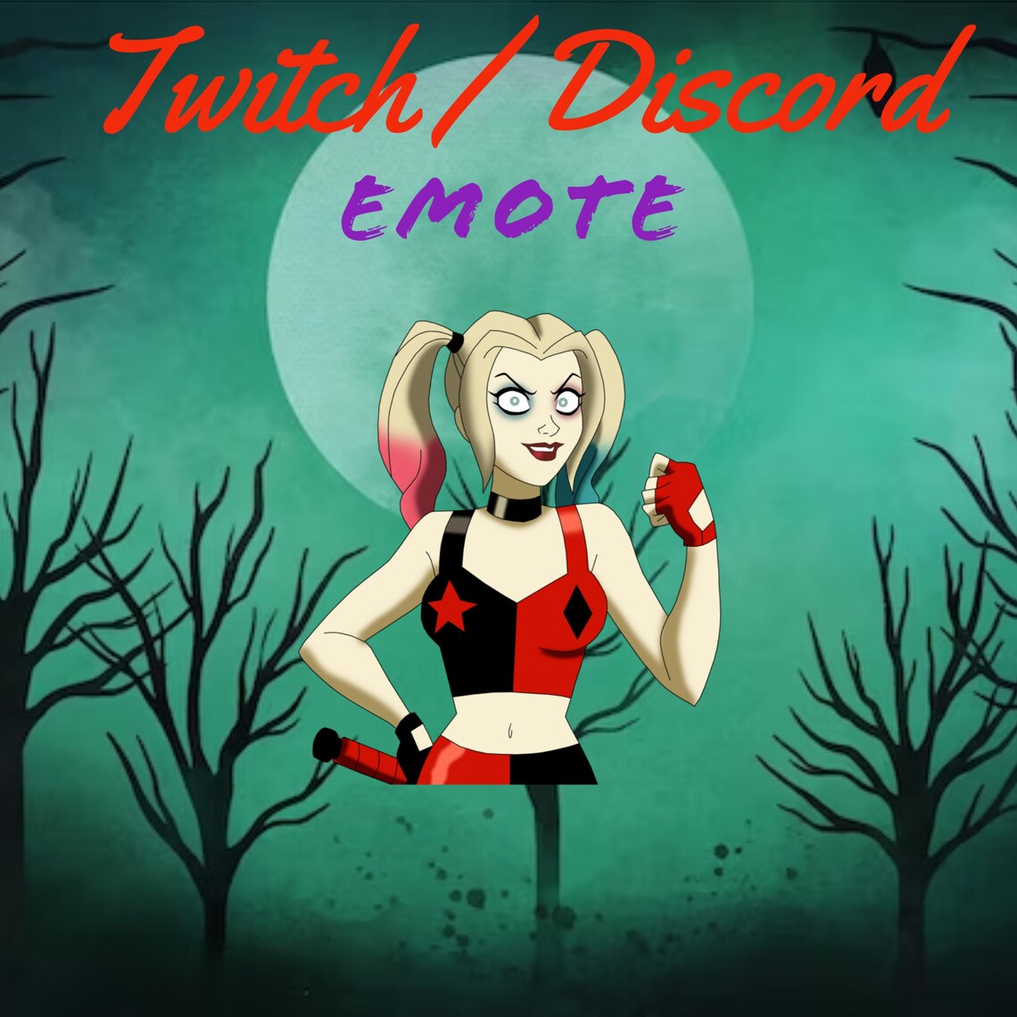 Miss Quinn Twitch Discord Emote Kick Overlay Streaming Etsy