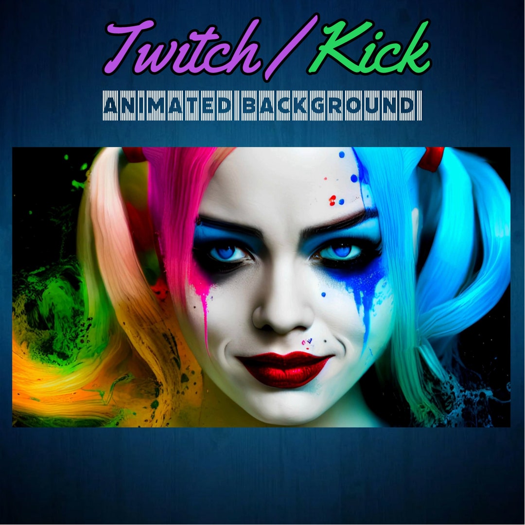 Miss Quinn Twitch / Kick Animated Background Streaming Screens Etsy