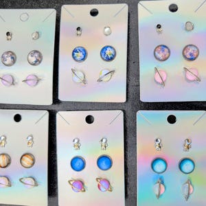 Space Themed Earring Set - Astronaut Earrings-Spaceman Earrings-Rocket Earrings-Space ship earrings-Planet Earrings-Space Earrings