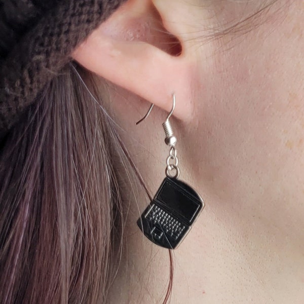 Laptop Earrings w/Hypoallergenic Hooks and Bonus CZ Studs - Computer Earrings-Engineering Earrings-Engineering Jewelry-Software Engineer