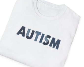 Faux Denim Autism Awareness PNG, puzzellint sublimatieontwerp (digitale download)