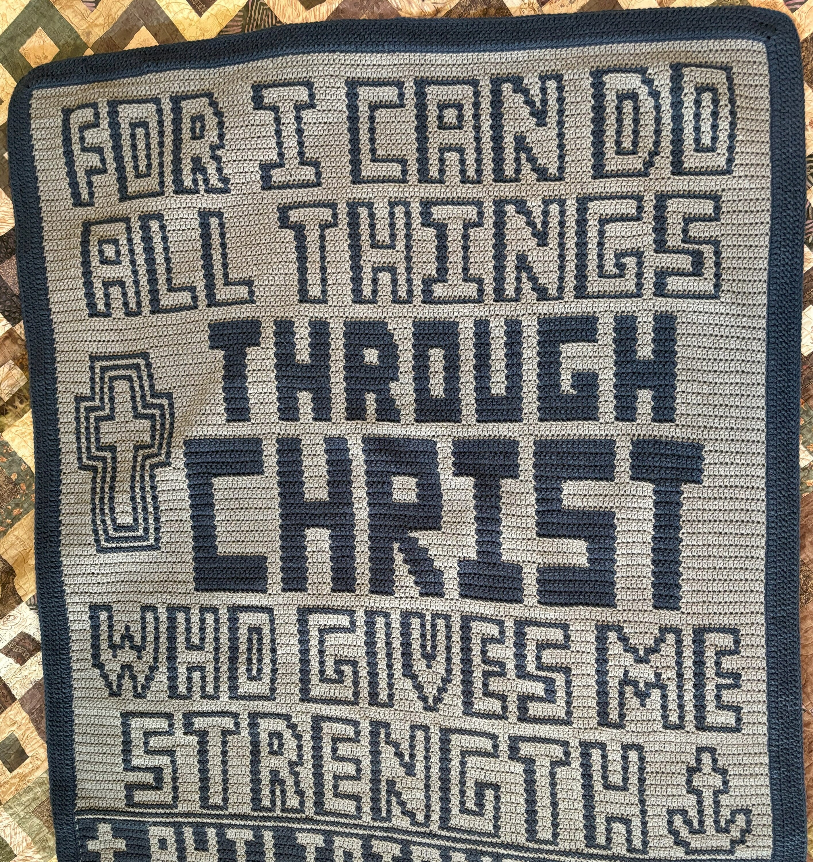 Philippians 4:13 OVERLAY MOSAIC Crochet Pattern - Chart - Etsy