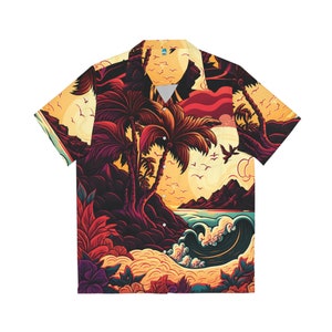 Hawaiian Shirt AOP HutBoy Island Style 24 Graphic Tees, Shirts, Colorful Print, Shirts for Men, Shirts for Women image 1