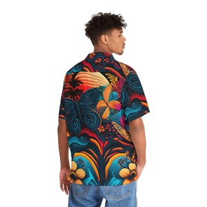 Hawaiian Shirt AOP HutBoy Island Style 21 Butterfly, Graphic Tees, Shirts, Colorful Print, Shirts for Men, Shirts for Women image 4