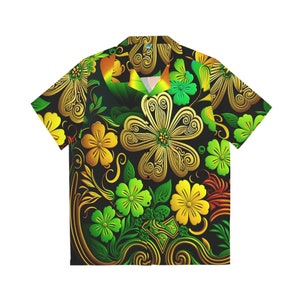 Hawaiian Shirt AOP HutBoy St. Patrick Irish Island Style 5 Holiday, Graphic Tees, Shirts, Colorful, Shirts for Men, Shirts for Women image 1