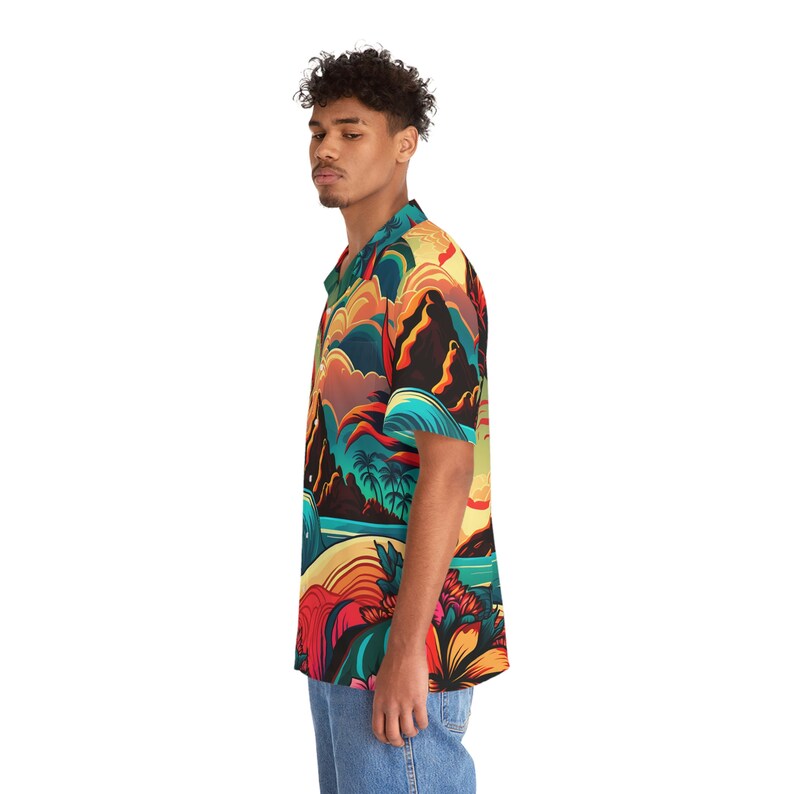 Hawaiian Shirt AOP HutBoy Island Style 22 Graphic Tees, Shirts, Colorful Print, Shirts for Men, Shirts for Women image 6